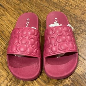 New Pink Coach Zulu Sport Slides size 8